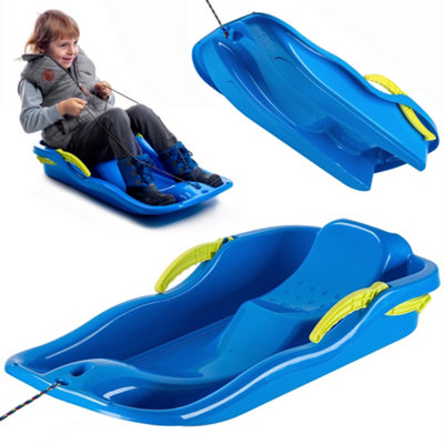 KADAX Snow Sledge for Children, Plastic Sled with Brakes and Pull Rope ...