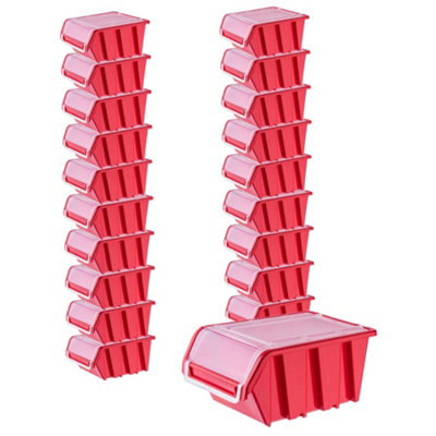 KADAX Stacking Boxes, Plastic Tool Organiser with Lids, Durable Storage ...