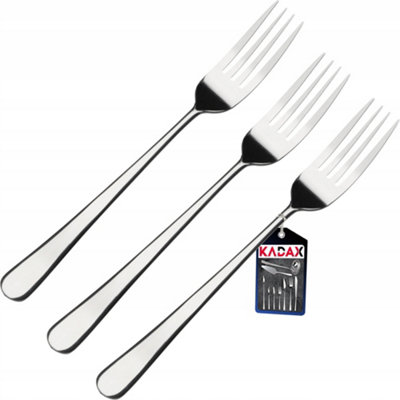 KADAX Stainless Steel Forks, Set of 3, Silver Fork Set, Table Forks ...