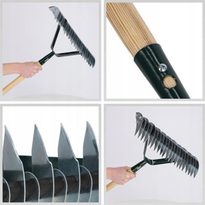 KADAX Steel Cutting Rake Double Sided Floor Aerator Lawn Aerator Manual ...