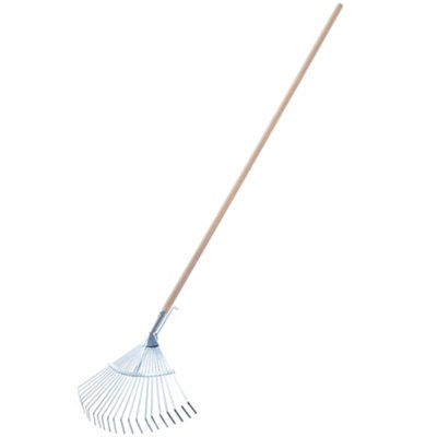 KADAX Steel Rake, Long Handle Wooden Rake, Adjustable Wire Rake, Wide ...