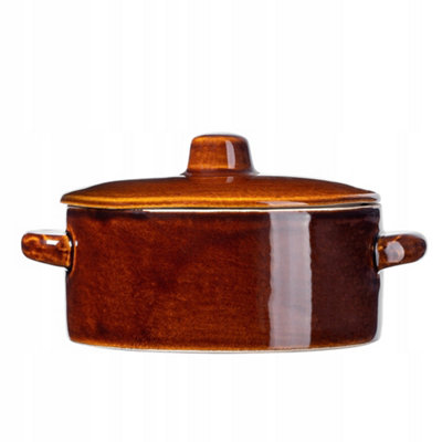 KADAX Stoneware Pot, Ceramic Pot with Side Handles and Lid, Dishwasher ...