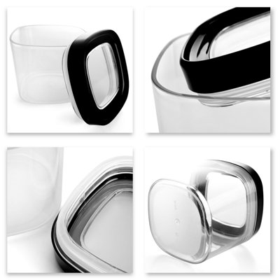 KADAX storage container, transparent plastic storage box, airtight ...