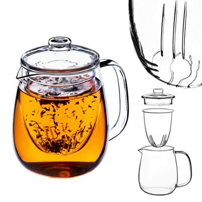 KADAX Teapot with tea strainer, glass tea maker, glass teapot with ...