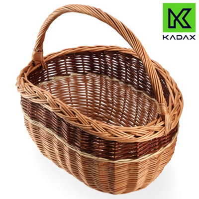 KADAX Wicker Basket for Mushrooms, Oval Basket for Shopping, Robust ...