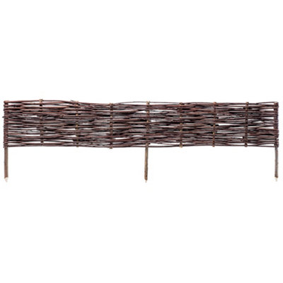 KADAX Willow Flower Bed Border 120 x 40 cm Wicker for Beds, Garden ...