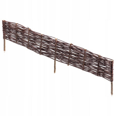 KADAX Willow Flower Bed Border 120 x 40 cm Wicker for Beds, Garden ...