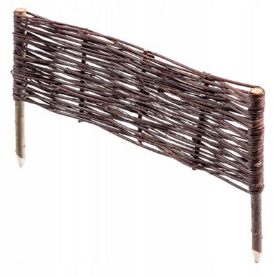 KADAX Willow Flower Bed Border 60 x 30 cm Wicker for Beds, Garden Paths ...