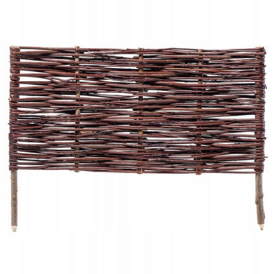 KADAX Willow Flower Bed Border 60 x 40 cm Wicker for Beds, Garden Paths ...