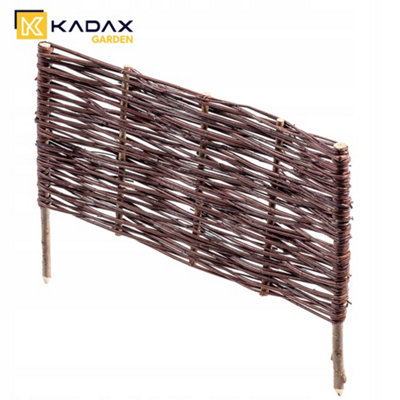 KADAX Willow Flower Bed Border 60 x 40 cm Wicker for Beds, Garden Paths ...