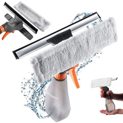KADAX Window Cleaner with Washing Bottle, Compact Window Cleaner with ...