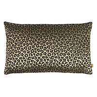 Kai Amur Leopard Printed Jacquard Polyester Filled Cushion