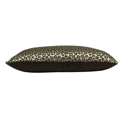 Kai Amur Leopard Printed Jacquard Polyester Filled Cushion