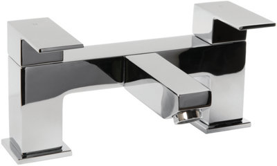 Kai Bathrooms Brooklyn Block Chrome Bath Filler