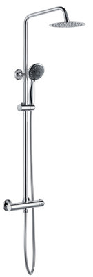Kai Bathrooms Saturn Round Chrome Thermostatic Shower Pack with Shower Head and Handset
