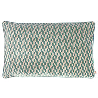Kai Dione Geometric Patterned Jacquard Piped Polyester Filled Cushion