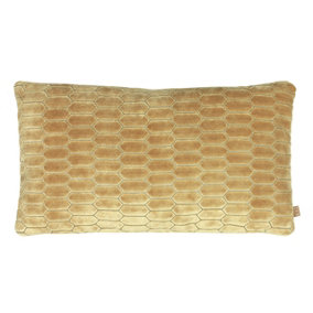 Kai Rialta Subtle Geometric Plush Velvet Rectangular Polyester Filled Cushion