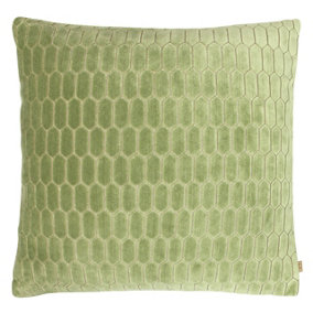 Kai Rialta Subtle Geometric Plush Velvet Square Polyester Filled Cushion