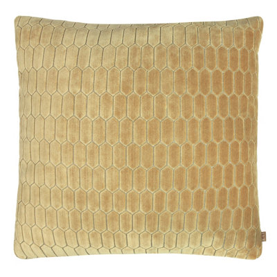 Kai Rialta Subtle Geometric Plush Velvet Square Polyester Filled Cushion