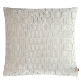 Kai Rialta Subtle Geometric Plush Velvet Square Polyester Filled Cushion