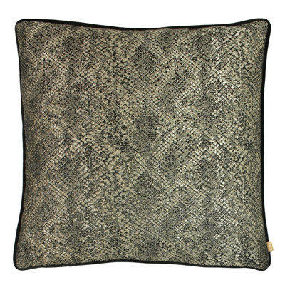 Kai Viper Metallic Snakeskin Square Feather Filled Cushion