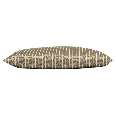 Kai Wrap Charcoal Striped Feather Filled Cushion