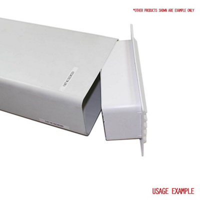 Kair 180mm x 95mm Rectangular Airbrick with Damper - White
