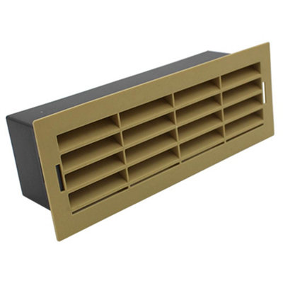 Kair 204mm x 60mm Airbrick With Surround - Beige