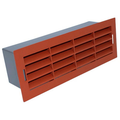 Kair 204mm x 60mm Airbrick With Surround - Terracotta