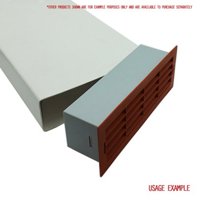 Kair 204mm x 60mm Airbrick With Surround - Terracotta