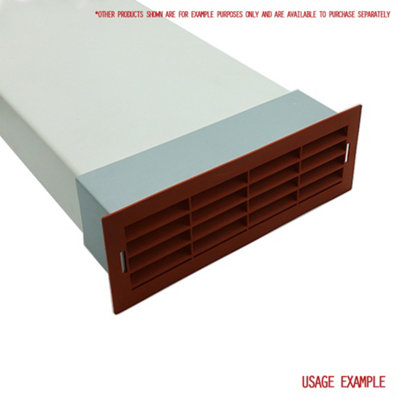 Kair 204mm x 60mm Airbrick With Surround - Terracotta