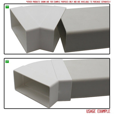 Kair 45 Degree Horizontal Elbow Bend 110mm x 54mm - 4 x 2 inch ...