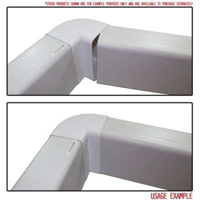 Kair 90 Degree Vertical Elbow Bend 180mm x 90mm - 7 x 4 inch Rectangular Plastic Ducting Adaptor