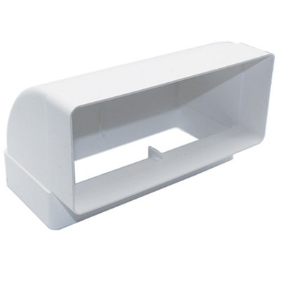Kair 90 Degree Vertical Elbow Bend 220mm x 90mm - 9 x 4 inch Rectangular Plastic Ducting Adaptor