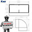 Kair 90 Degree Vertical Elbow Bend 220mm x 90mm - 9 x 4 inch Rectangular Plastic Ducting Adaptor