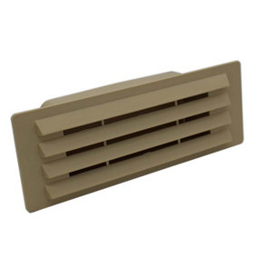 Kair Beige Airbrick Grille with Damper Flap for 150mm x 70mm Ducting