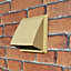 Kair Beige Cowled Outlet Grille 155mm External Dimension with 100mm - 4 inch Round Rear Spigot and Backdraught Shutter