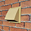Kair Beige Cowled Outlet Grille 155mm External Dimension with Rectangular 110mm x 54mm Rear Spigot and Backdraught Shutter