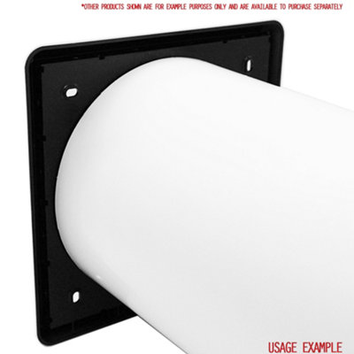 Air Vent Grille with Non-Return Shutter Flaps 100mm Round Spigot