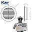 Kair Brown Circular Vent 158mm Dimension Wall Grille with Fly Screen and 125mm - 5 inch Round Rear Spigot