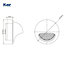 Kair Bull-Nose External Vent 150mm - 6 inch Rear Spigot Stainless Steel Grille with Wire Mesh and Drip Deflector