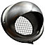 Kair Bull-Nose External Vent 200mm - 8 inch Rear Spigot Stainless Steel Grille with Wire Mesh and Drip Deflector
