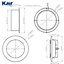 Kair Ceiling Supply Valve 125mm - 5 inch  White Coated Metal Vent