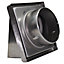 Kair Cowled External Vent 100mm - 4 inch Rear Spigot Stainless Steel Grille with Backdraft Shutter