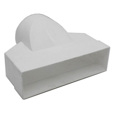 Prostko Ltd Flat Channel Ventilation Duct Pipe – 60mm X 120mm White ABS