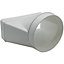 Kair Ducting Adaptor 220mm x 90mm to 150mm - 6 inch Rectangular to Round Straight Channel Connector