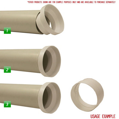 6 Pvc Pipe 6" To 4" Duct Reducer - Heavy Duty HVAC Pipe Connector (150mm To 100mm) 6in To 4in Duct Reducer