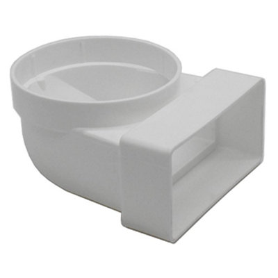 Kair Elbow Bend Adaptor 110mm x 54mm to 100mm - 4 inch Rectangular to ...