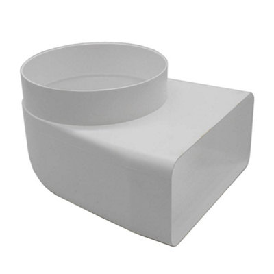 Kair Elbow Bend Adaptor 150mm x 70mm to 125mm - 5 inch Rectangular to ...