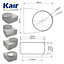 Kair Elbow Bend Adaptor 150mm x 70mm to 125mm - 5 inch Rectangular to Round 90 Degree Bend Adapter